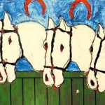 La pittura di Franceschelli: cani e cavalli fatti di colore