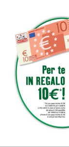 Fai una spesa minima di 25€ tra il 28/7 e il 14/08 e avrai un buono di 10€ valido dal 15/08 al 31/08 su una spesa di almeno 25€