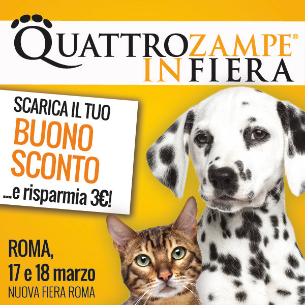 Quattrozampeinfiera a Roma il 17 e 18 marzo