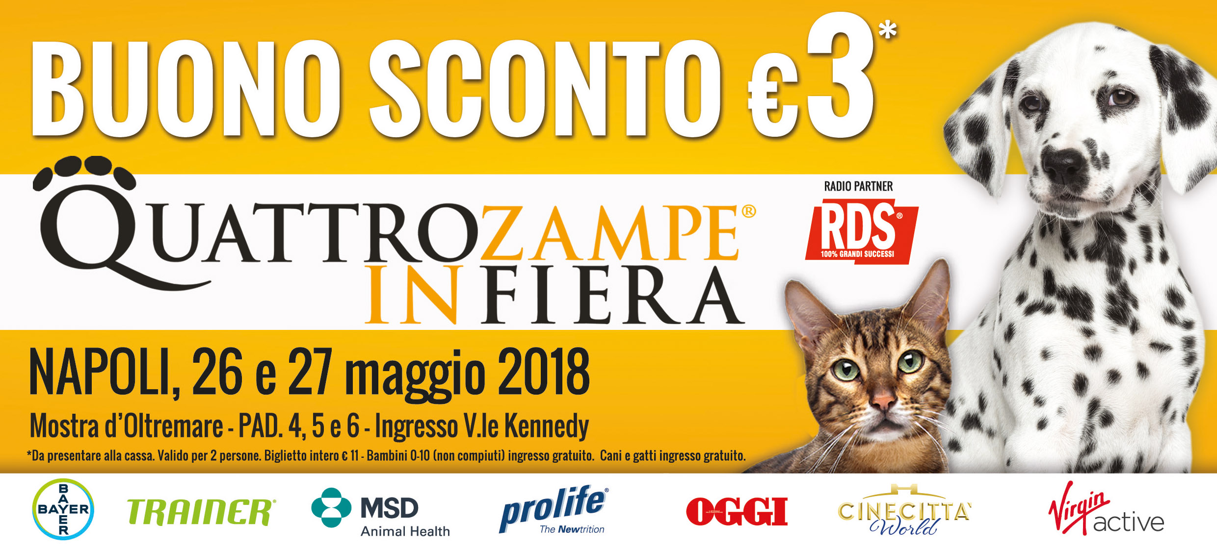 Quattrozampeinfiera a Napoli il 26 e 27 maggio 2018