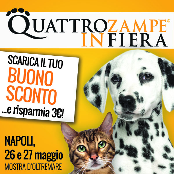 Quattrozampeinfiera a Napoli il 26 e 27 maggio 2018