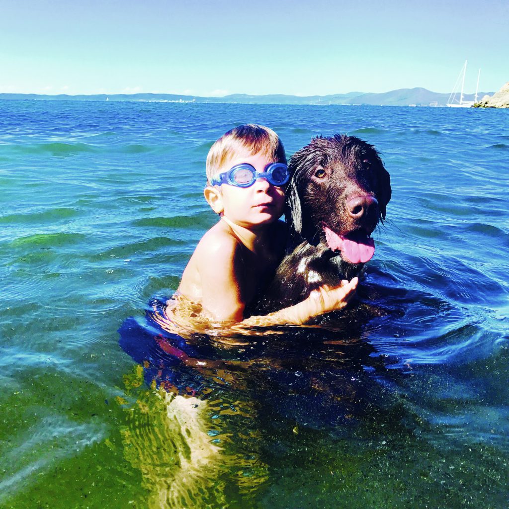 in spiaggia con il cane: per i bambini il divertimento è assicurato