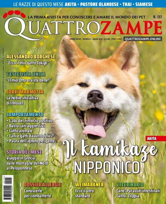 È in edicola il numero di aprile 2019 di Quattrozampe
