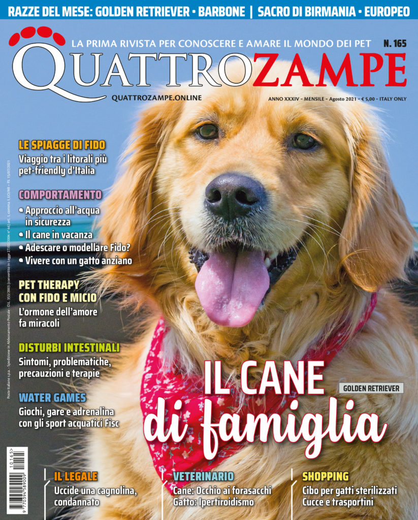 È in edicola il numero di agosto 2021 di Quattrozampe