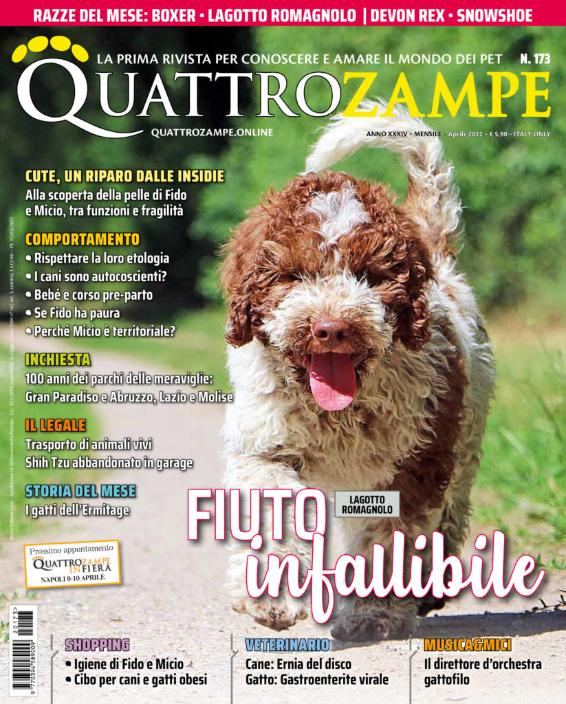 È in edicola il numero di aprile 2022 di Quattrozampe