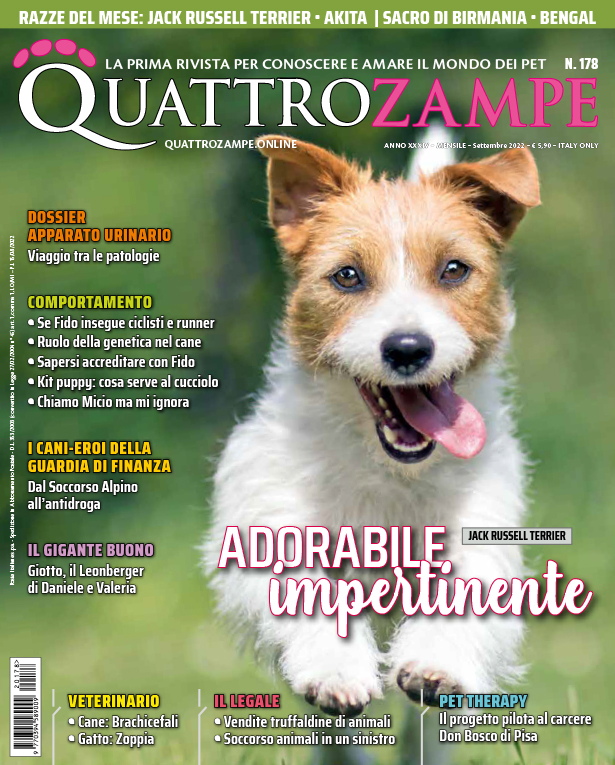 È in edicola il numero di Settembre 2022 di Quattrozampe