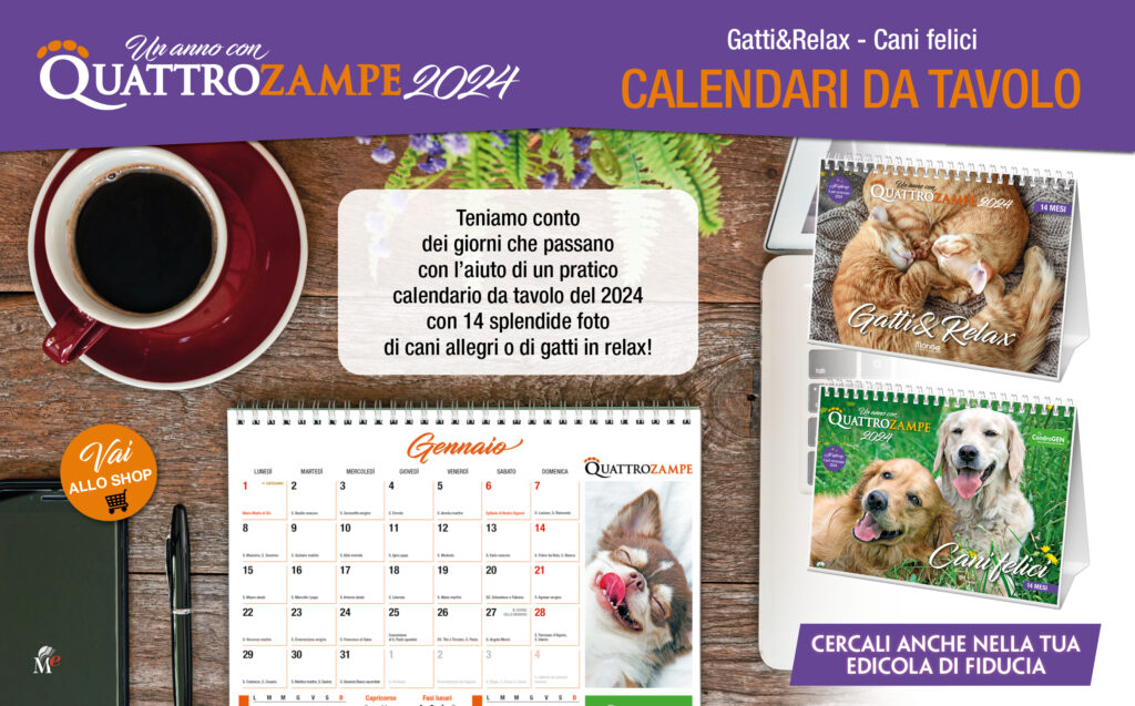 Tornano i calendari di Quattro Zampe!