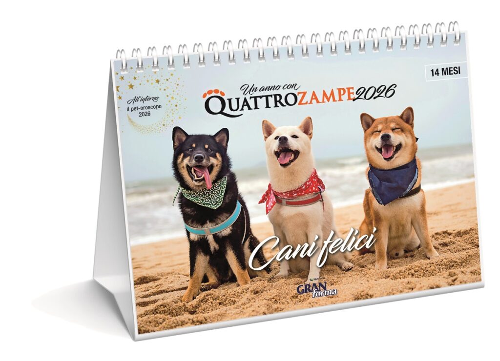 Torna il calendario da tavolo 2026 Cani Felici di Quattrozampe
