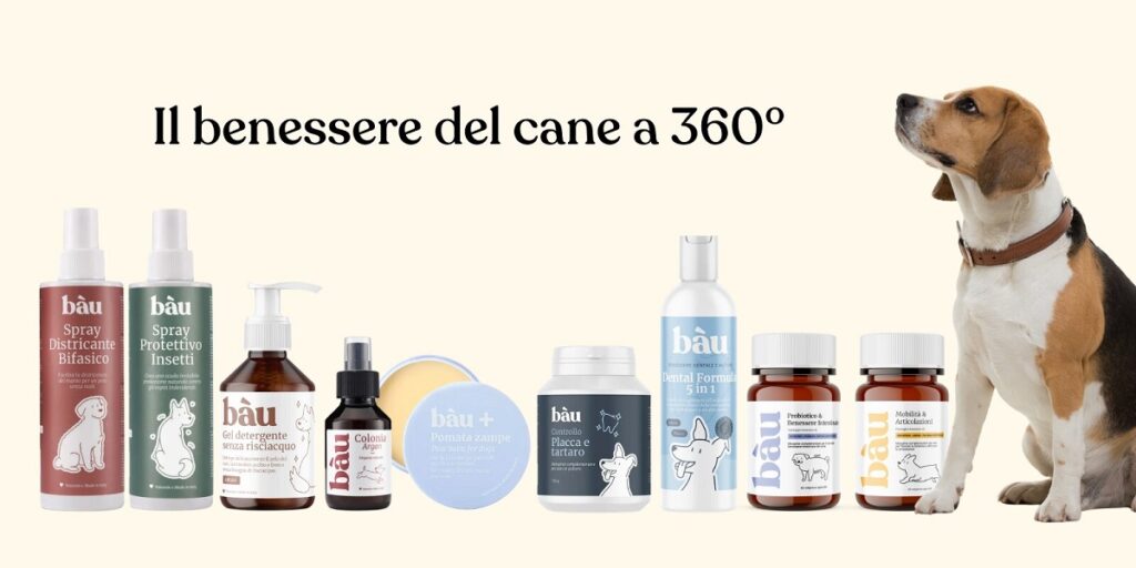 Bàu propone una linea completa di prodotti per il benessere del cane a 360°